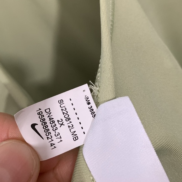 Nike Swoosh Spell Out Racer Back Green Bra size 2X - Picture 4 of 7